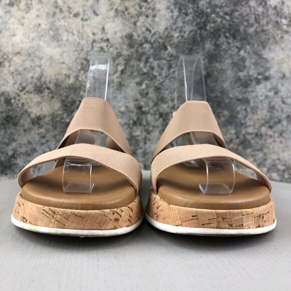 Steve Madden Women's Size 7.5 Azzurra Natural Tan Open Toe Ankle Strap Sandals - Picture 2 of 14